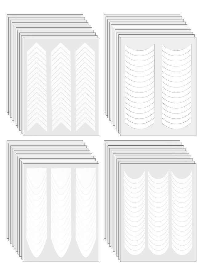Qulkws 40 Sheets French Tip Nail Stickers Self-Adhesive French Manicure Strips White Nail Guides Strips Decals for DIY Manicure Art Professional and Home Use(1620pcs) - Image 1